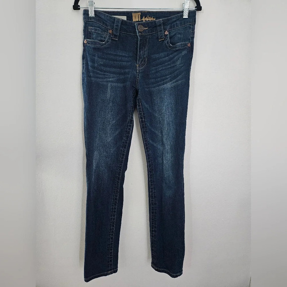 Kut from the kloth Sammie straight leg jeans dark blue wash‎ Denim size 4 - Picture 1 of 11
